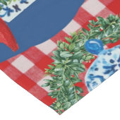 2023 Groene Rode Ginger Jars Gingham Lange Tafelloper (Hoek)