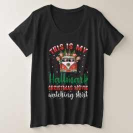 2023 Hallmark Kerstfilm kijken Grote Maat T-shirt
