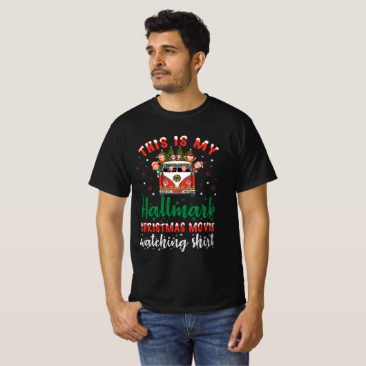 2023 Hallmark Kerstfilm kijken T-shirt (Voorkant volledig)