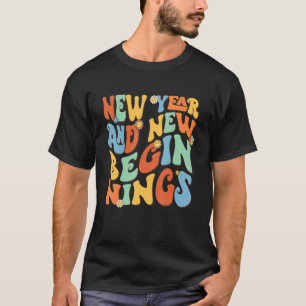2023 Happy New Year Groovy Style Nieuw jaar Nieuw T-shirt
