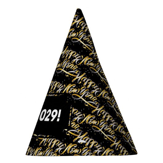 2023 Happy New Year Paper Party-Pet Feesthoedjes (Rechts)