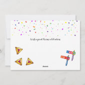 2023 Happy Purim-festival Feestdagenkaart (Achterkant)