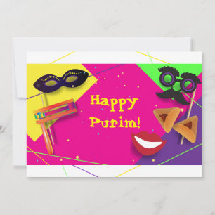 2023 Happy Purim-festival Feestdagenkaart