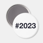 2023 Hashtag 2 Verjaardag Jubileum Magneet (Voorkant / Achterkant)