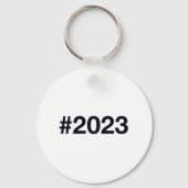 2023 Hashtag 2 Verjaardag Jubileum Sleutelhanger (Voorkant)