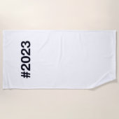 2023 Hashtag 3e verjaardag 3 jaar Strandlaken (Voorkant)