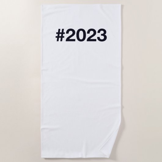 2023 Hashtag 3e verjaardag 3 jaar Strandlaken (Voorkant)
