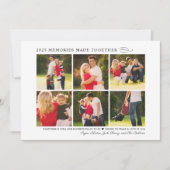 2023 Herinneringen gemaakt samen elegante fotocoll Feestdagenkaart (Voorkant)