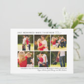 2023 Herinneringen gemaakt samen elegante fotocoll Feestdagenkaart (Staand voorkant)