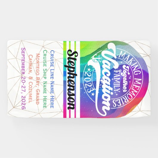 2023 Herinneringen maken samen vakantie cruise deu Spandoek (Horizontaal)