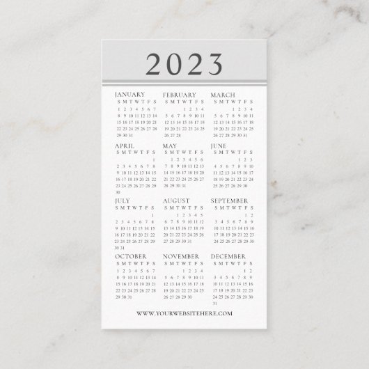 2023 Het Visitekaartje van het Logo van de Kalende (Achterkant)