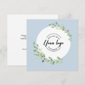 2023 Holiday Corporate Wreath verlaat Custom Logo Feestdagenkaart (Voorkant / Achterkant)