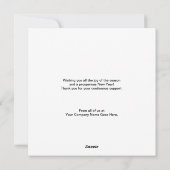 2023 Holiday Corporate Wreath verlaat Custom Logo Feestdagenkaart (Achterkant)