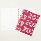 2023 Hot-roze moderne grafische typografie Planner (Display)