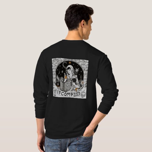 2023 IFComp Zwart T-shirt (Achterkant volledig)