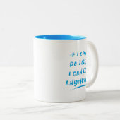 2023 inspirerend grappig blauw tweekleurige koffiemok (Voorkant rechts)