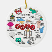 2023 Jaar in Review Keramisch Kerstornament Keramisch Ornament (Voorkant)