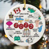 2023 Jaar in Review Keramisch Kerstornament Keramisch Ornament
