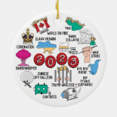 2023 Jaar in Review Keramisch Kerstornament Ornament (Achterkant)