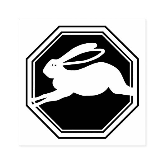 2023 jaar konijn rubberstempel (Afrduk)