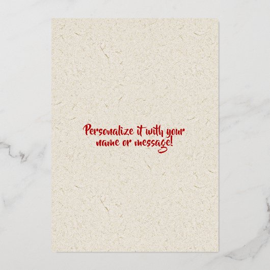 2023 jaar konijnenkaart folie feestdagenkaart (Achterkant)