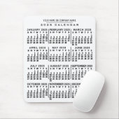 2023 jaar Maandelijks Agenda White - naam op maat Muismat (Met muis)