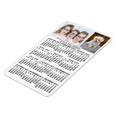 2023 Jaar Maandelijks Agenda Wit | Fotosjabloon Magneet (Linkerzijde)