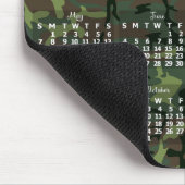 2023 Jaar Maandelijkse kalender Camouflage Groen Muismat (Hoek)