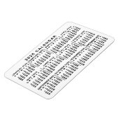 2023 Jaar Maandelijkse Kalender Klassieke Wit en Z Magneet (Linkerzijde)