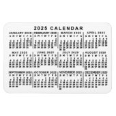 2023 Jaar Maandelijkse Kalender Klassieke Wit en Z Magneet (Horizontaal)