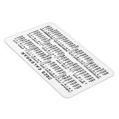 2023 Jaar Maandelijkse Kalender Klassieke Wit en Z Magneet (Rechterzijde)