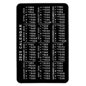 2023 jaar Maandelijkse kalender Klassieke zwart-wi Magneet (Verticaal)