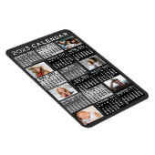 2023 jaar Maandelijkse kalender Mod Black Photo Co Magneet (Rechterzijde)