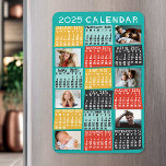 2023 Jaar Maandelijkse Kalender Moderne Foto Colla Magneet<br><div class="desc">Deze gepersonaliseerde maandelijkse kalender voor 2023 heeft een moderne, moderne geometrische look met asymmetrische kleurenblokken en een uitgesneden papieren typografie. Gebruik de gemakkelijke sjablonen om zes van uw favoriete foto's toe te voegen (het horizontale het werkbeste, maar alle vormen zullen automatisch aanpassen om de lijsten te passen). Deze levendige, ultramoderne...</div>