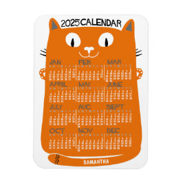 2023 Jaar Maandelijkse kalender Oranje Kat uit de  Magneet