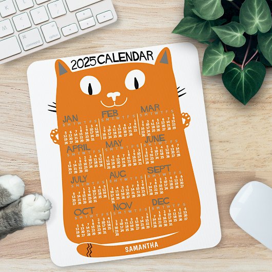 2023 Jaar Maandelijkse kalender Oranje Kat uit de Muismat