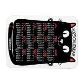 2023 Jaar Maandelijkse kalender Zwarte Kat uit het Magneet (Horizontaal)