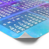 2023 Jaar Maandkalender Boho Watercolor 3 Foto Poster (Hoek)