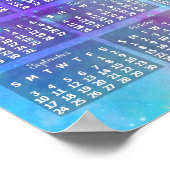 2023 Jaar Maandkalender Boho Waterverf 3 Foto Poster (Hoek)