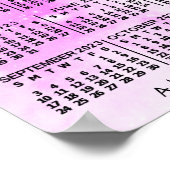 2023 Jaar Maandkalender Roze Aquarel 3 Foto Poster (Hoek)