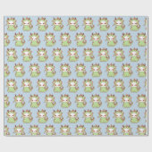 2023 Jaar van de Draak Mochi Kawaii Nieuwjaar Cadeaupapier (Vlak)