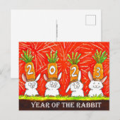 2023 Jaar van de Konijn Postkaart (Voorkant / Achterkant)