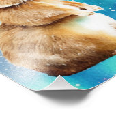 2023 Jaar van het Konijn, Apple Green & Azure Blue Foto Afdruk (Hoek)