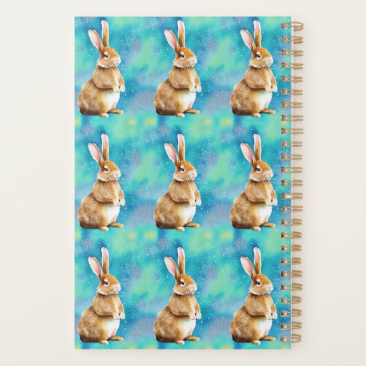 2023 Jaar van het Konijn, Apple Green & Azure Blue Planner (Achterkant)