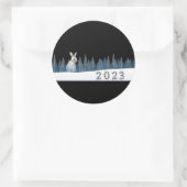 2023 Jaar van het konijn, nieuwjaar Ronde Sticker (Tas)