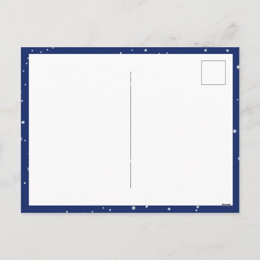 2023 Jaar van het konijnenblauw Witte Lunar Holida Feestdagenkaart (Achterkant)