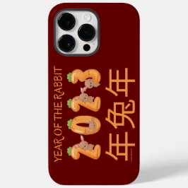 2023 JAAR VAN HET RABBIT chinese cadeauidee voor e Case-Mate iPhone 14 Pro Max Hoesje