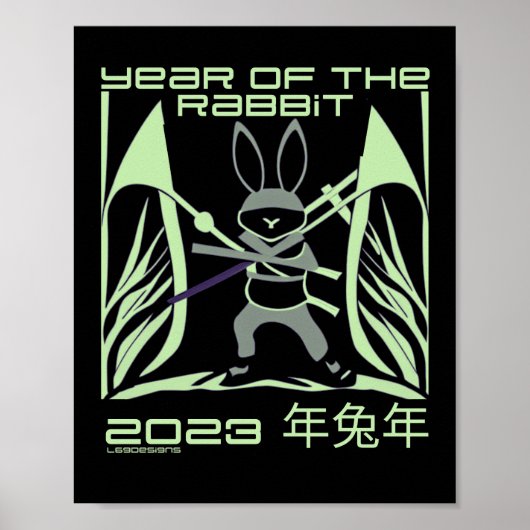 2023 JAAR VAN HET RABBIT chinese cadeauidee voor e Poster (Voorkant)