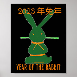 2023 JAAR VAN HET RABBIT chinese cadeauidee voor e Poster