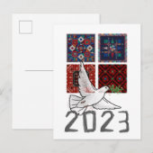 2023 Jaar van Vrede en Gerechtigheid- Gelukkig Nie Uitnodiging Briefkaart (Voorkant / Achterkant)